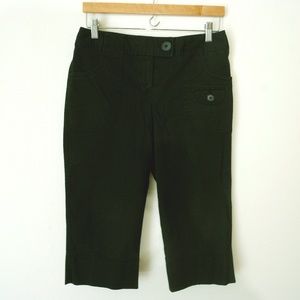 Ann Taylor Loft Courdory Black Cropped Capri Pants